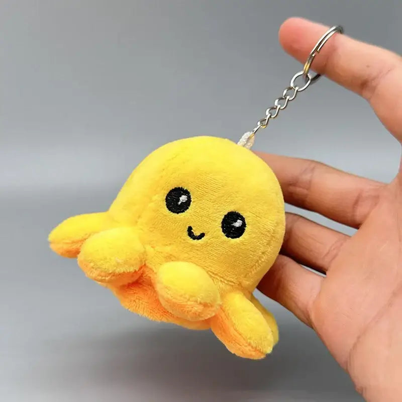 Invertible Octopus Plush Keychain Toy