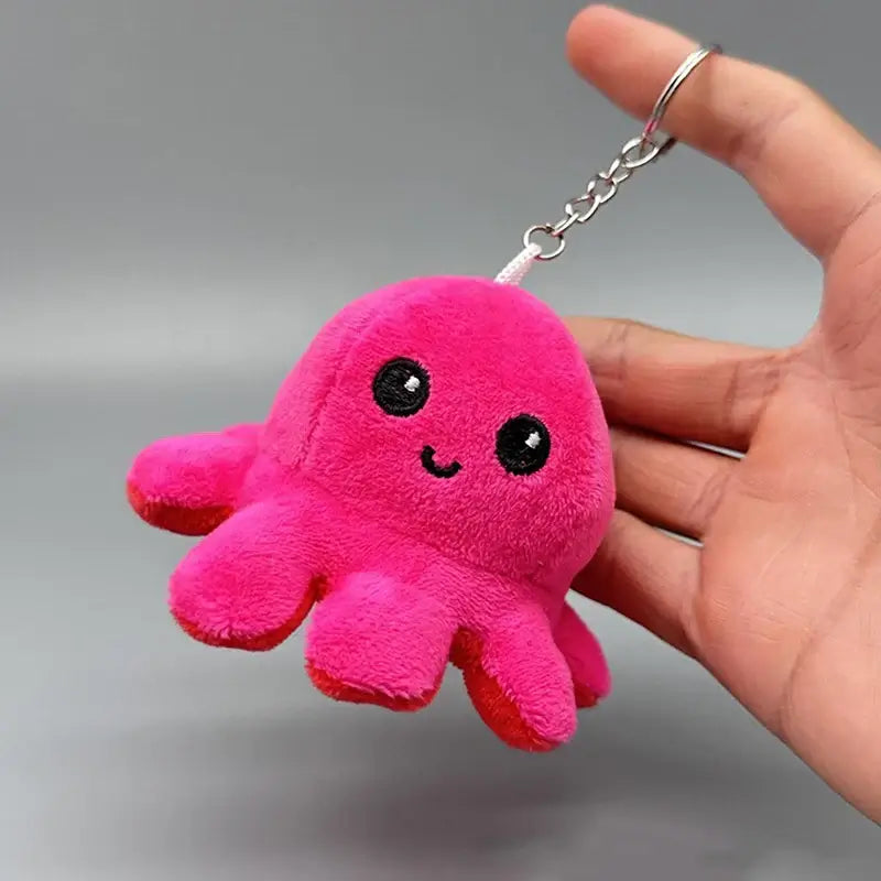 Invertible Octopus Plush Keychain Toy