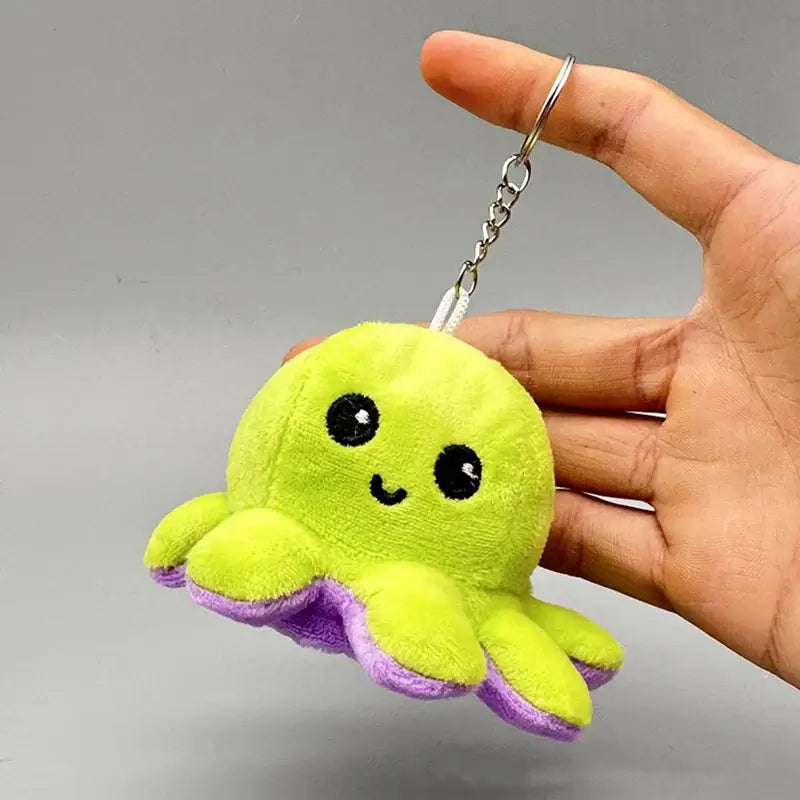 Invertible Octopus Plush Keychain Toy