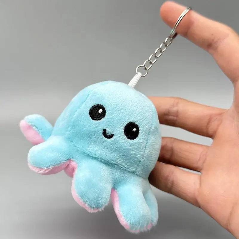 Invertible Octopus Plush Keychain Toy