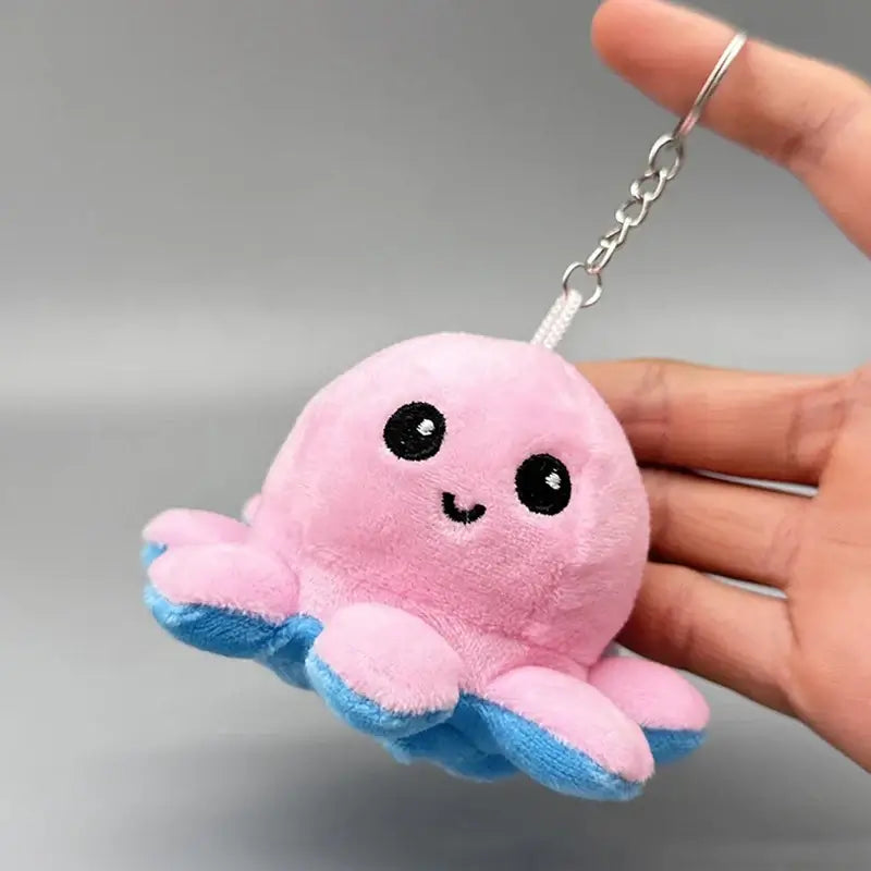 Invertible Octopus Plush Keychain Toy