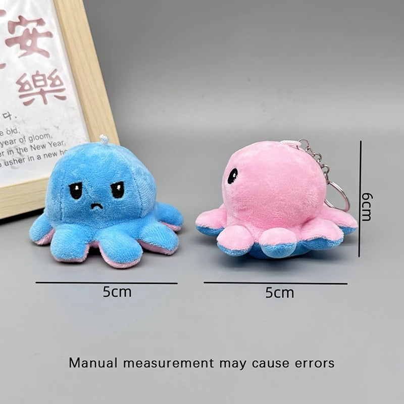 Invertible Octopus Plush Keychain Toy