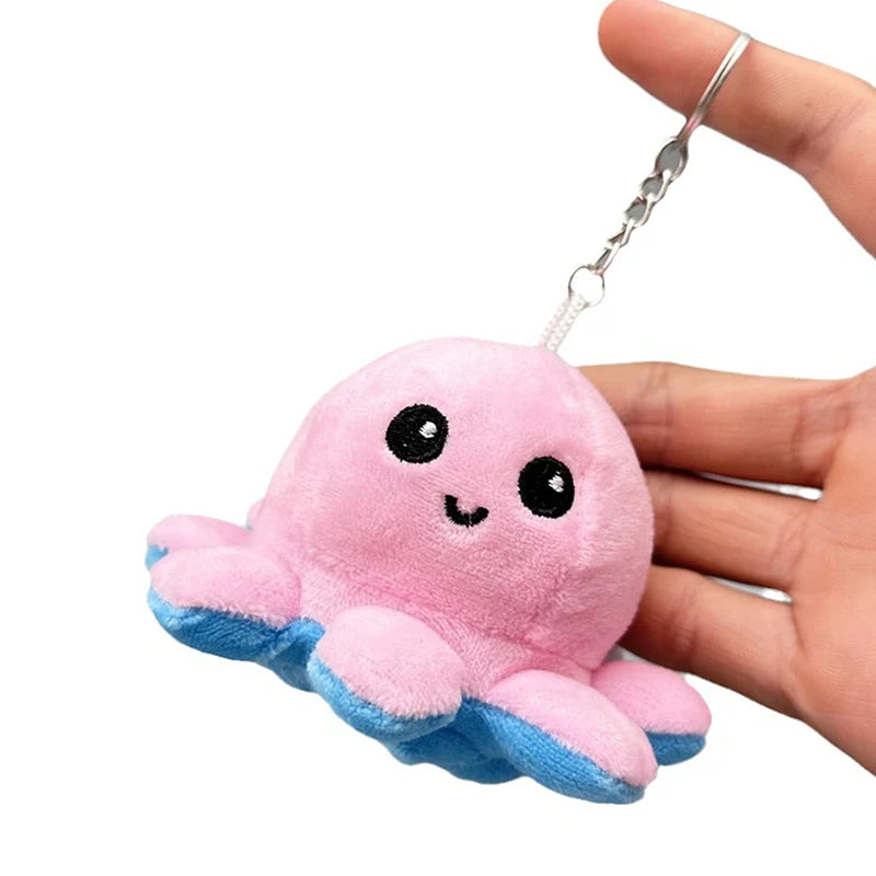 Invertible Octopus Plush Keychain Toy