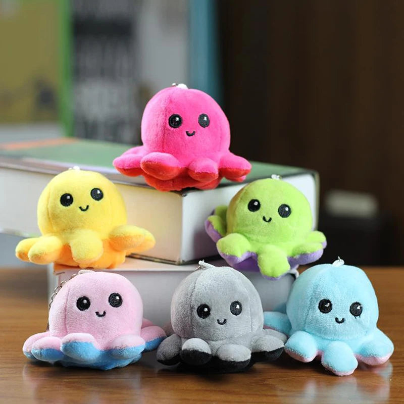 Invertible Octopus Plush Keychain Toy