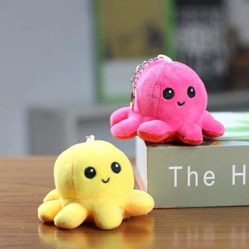 Invertible Octopus Plush Keychain Toy